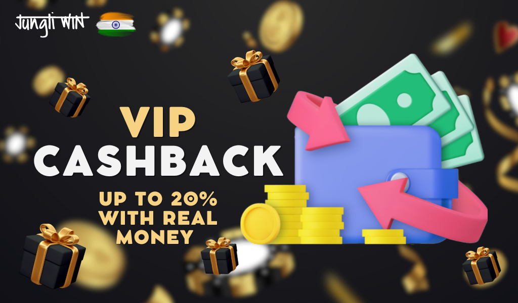 You have an opportunity to get 20% of real money with VIP Cashback